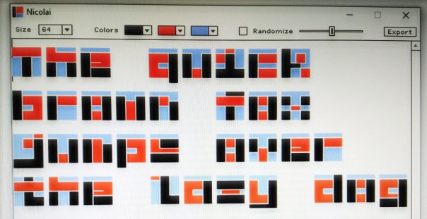 nicolai A New Font pangramm